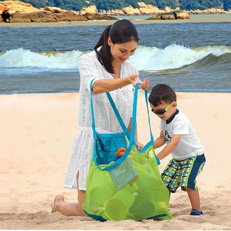Photo 1 of Big Mesh Beach Bag Sand Away Swimming for Kids Toy Bag Storage Portable
