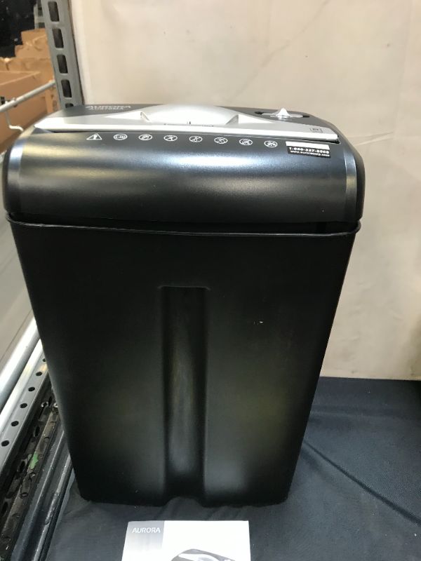 Photo 2 of Aurora AU870MA High-Security 8-Sheet Micro-Cut Paper Credit Card Shredder Black
(factory sealed)