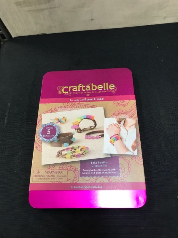 Photo 2 of Craftabelle – Boho Baubles Creation Kit – Bracelet Making Kit – 101pc Jewelry Set with Beads – DIY Jewelry Kits for Kids Aged 8 Years +
(factory sealed)