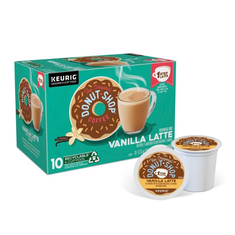 Photo 1 of 10 Ct the Original Donut Shop Vanilla Latte K-Cup ® Pods. Coffee - Kosher Single Serve Pods
exp apr 6 2022 2 pack 