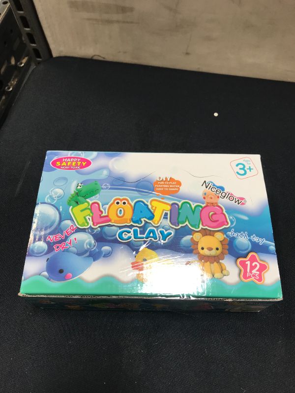 Photo 1 of    Niceglow 6 Colours Floating Clay Kit 12 Cans of Magic Sand Reusable and Unsinkable Clay.Marine Animal Model.Kids Art Crafts Gift?3-10 Years Old Or Above? Iron Box
