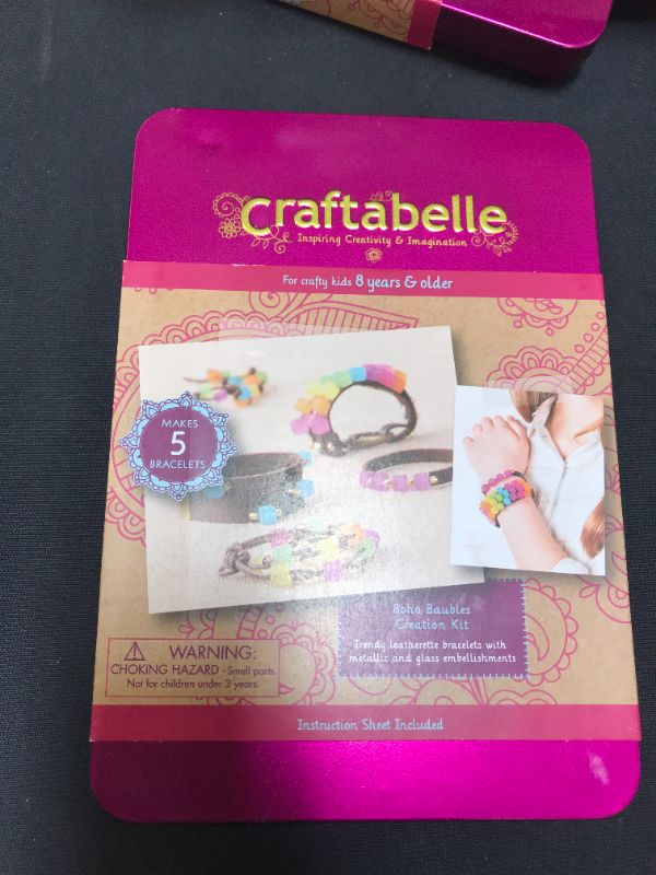 Photo 2 of Craftabelle – Boho Baubles Creation Kit – Bracelet Making Kit – 101pc Jewelry Set with Beads – DIY Jewelry Kits for Kids Aged 8 Years +
(factory sealed)