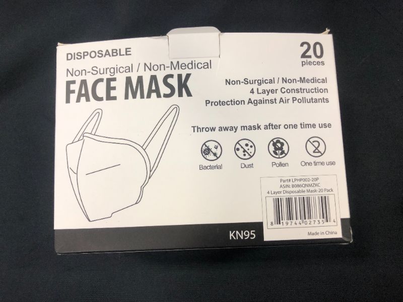 Photo 1 of 20 Count disposable face mask  