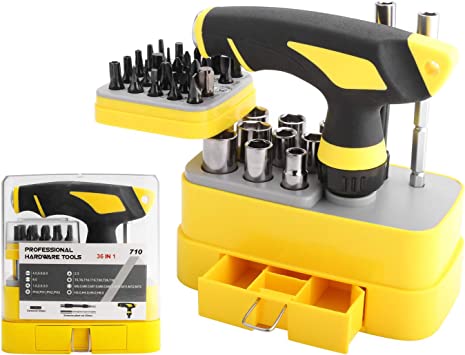 Photo 1 of 36 in 1 Maintenance Screwdriver Set,Precision Magnetic Screwdriver Sets,Hardware Repair Tool kit for Bicycle, computer, fan, furniture, doors and windows etc
