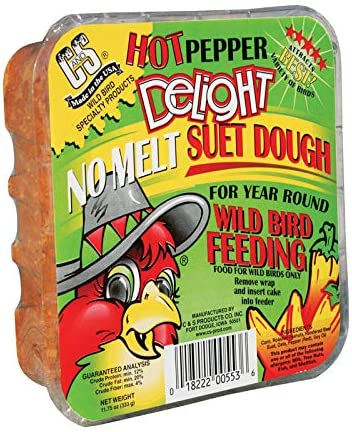 Photo 1 of 11.75 oz. Hot Pepper Delight Wild Bird No Melt Suet Dough [Set of 12]
