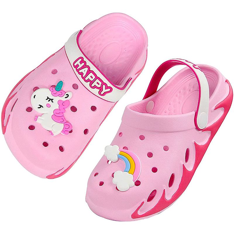 Photo 1 of Weweya Kids Garden Clogs Summer Cute Sandals Slippers with Cartoon Charms for Girls Toddler SIZE 5.5-6.5 Toddler
