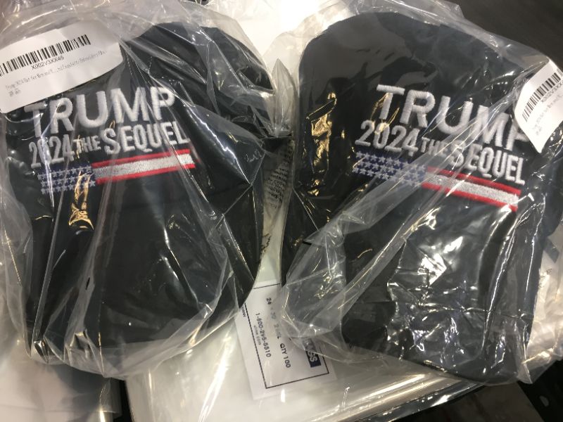 Photo 2 of Trump 2024 Hat for Men and Women with 100% Cotton Fabric and Exquisite Embroidery Black PACK OF 2

