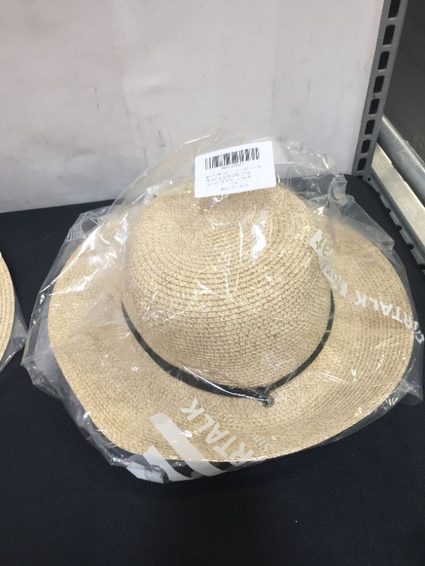 Photo 1 of FURTALK WOMENS WIDE BRIM SUN HAT WITH WIND LANYARD UPF SUMMER STRAW SUN HATS FOR WOMEN 