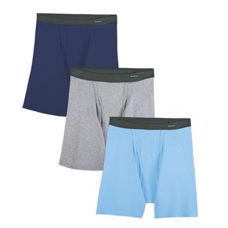 Photo 1 of Fruit of the Loom Men's Fabric Waistband 2Xl Boxer Briefs, 3-Pack Multi SIZE XXL
