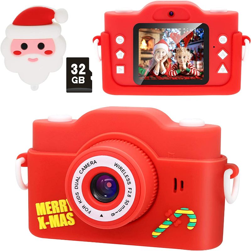 Photo 1 of AIVIWI Kids Toy Selfie Camera, Christmas Birthday Gifts for Boys and Girls, 1080P 2.0" HD Toddler Video Recorder Great for Kids Gifts for 3-10 Year Old Girls with 32GB SD Card (Red)
