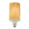 Photo 1 of 3-Watt Equivalent A19 Cylinder Flame Design LED Light Bulb Amber (1-Pack)
