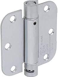 Photo 1 of 3-1/2 in. x 5/8 in. Radius Satin Chrome Adjustable Spring Door Hinge
