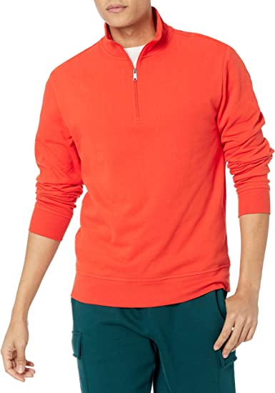 Photo 1 of Amazon Essentials Men's Lightweight French Terry Quarter-Zip Mock Neck Sweatshirt SIZE XL
