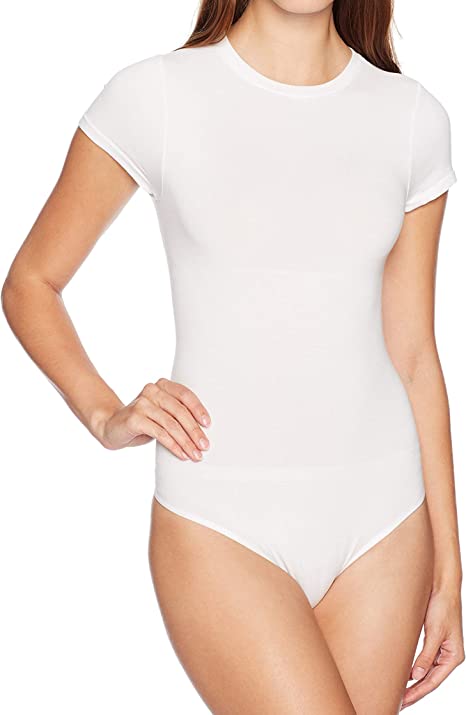 Photo 1 of Yummie Women's Short Sleeve Seamless Shaping Thong Bodysuit SIZE SMALL/MEDIUM
