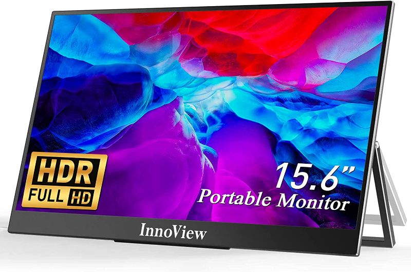 Photo 1 of Portable Monitor, Ultra Slim Portable Monitor for Laptop HDMI USB C, InnoView 15.6” FHD 1080P HDR IPS Screen 178°Full View, for MacBook/iPhone/Android Xbox Switch PS5 Raspberry Pi
