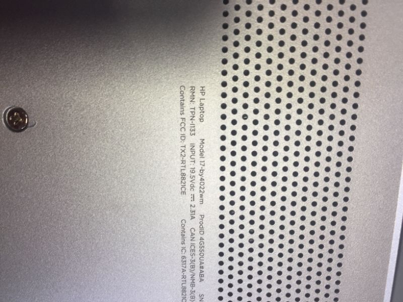Photo 3 of New 2022 HP 17.3" FHD IPS Display, 11th Gen Intel Core i3-1115G4, Windows 11 Home, 8GB RAM, 256GB SSD, Wi-Fi 5, Bluetooth, HDMI, Webcam
DIDNT TURN ON - UNFUNCTIONAL