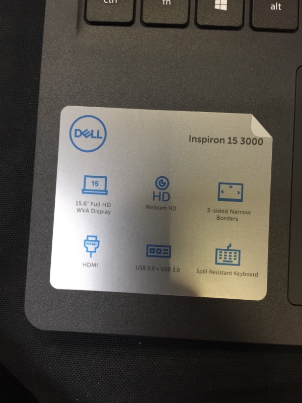 Photo 3 of Dell Inspiron 15 3000, 3511 15.6-inch FHD (1920 x 1080) Laptop 11th Gener ation Intel(R) Core(TM) i3-1115G4 Processor4GB, 4Gx1, DDR4, 2666MHz 128GB M.2 PCIe NVMe Solid State Drive
