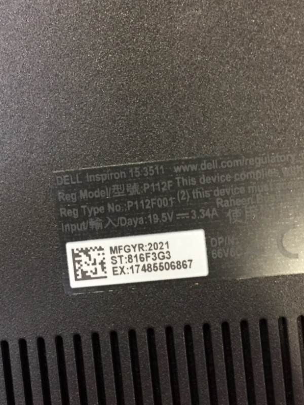 Photo 5 of Dell Inspiron 15 3000, 3511 15.6-inch FHD (1920 x 1080) Laptop 11th Gener ation Intel(R) Core(TM) i3-1115G4 Processor4GB, 4Gx1, DDR4, 2666MHz 128GB M.2 PCIe NVMe Solid State Drive
