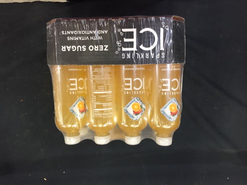 Photo 2 of 2 Sparkling Ice, Orange Mango Sparkling Water, Zero Sugar Flavored Water, with Vitamins and Antioxidants, Low Calorie Beverage, 17 fl oz Bottles (Pack of 12)  24CT BB-08/04/22
