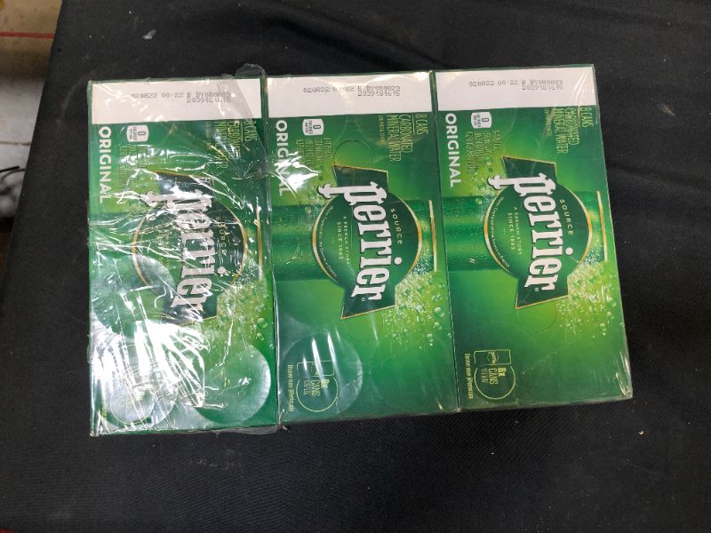 Photo 3 of  3 Perrier Sparkling Water, 11.15 FL OZ Sleek Cans (8 Count) 24 CANS BB-8/8/23
