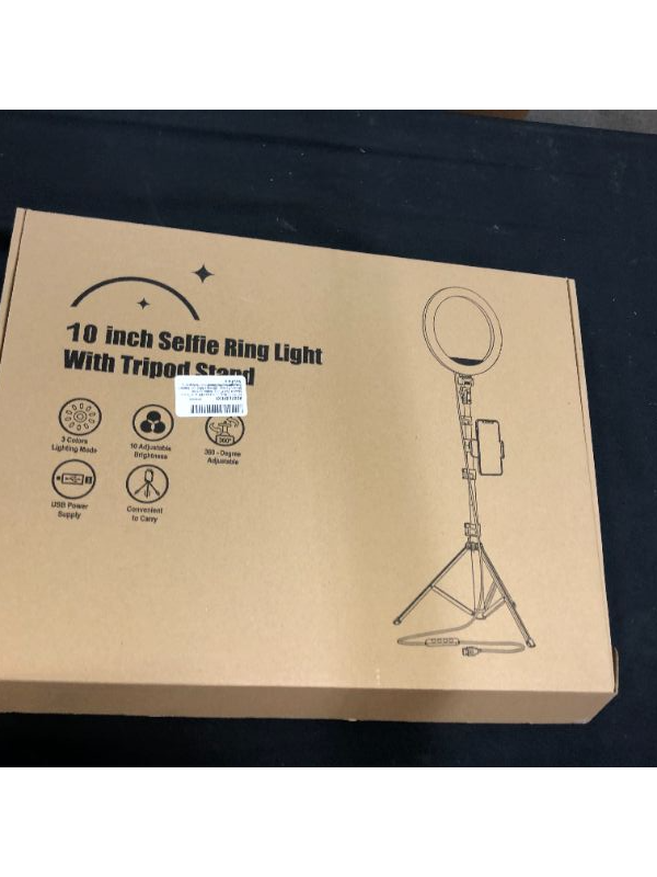 Photo 1 of 10" tripod selfie ring light