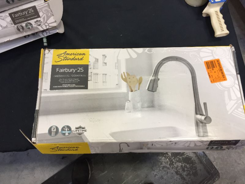 Photo 3 of American Standard Fairbury 2S Single-Handle Pull-Down Sprayer Kitchen Faucet in Stainless Steel