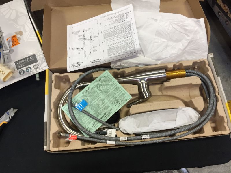 Photo 1 of American Standard Fairbury 2S Single-Handle Pull-Down Sprayer Kitchen Faucet in Stainless Steel