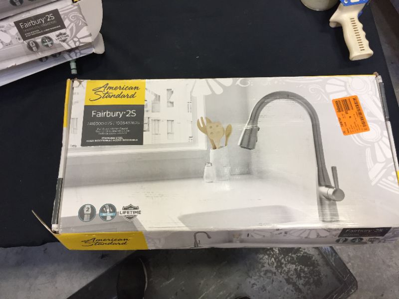 Photo 4 of American Standard Fairbury 2S Single-Handle Pull-Down Sprayer Kitchen Faucet in Stainless Steel