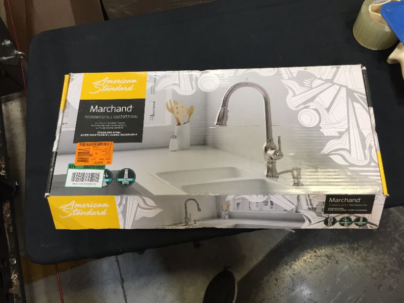 Photo 5 of American Standard Marchand Single Handle Pull-Down Sprayer Kitchen Faucet in Stainless Steel