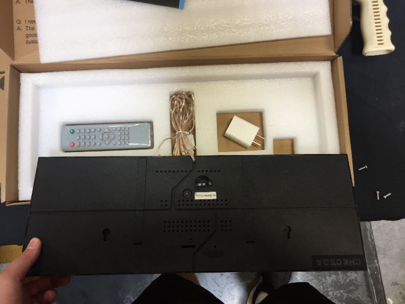 Photo 3 of CHKOSDA Digital LED Wall Clock, Oversize Wall Clock with 6” Numbers, Remote Control Count up/Countdown Timer Clock, Auto Dimmer, Big Calendar and Thermometer(Red)
