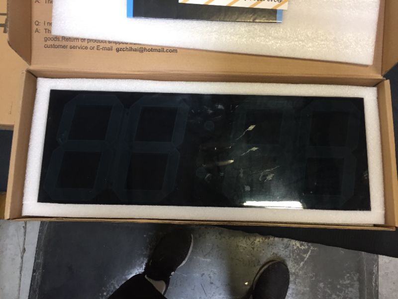 Photo 5 of CHKOSDA Digital LED Wall Clock, Oversize Wall Clock with 6” Numbers, Remote Control Count up/Countdown Timer Clock, Auto Dimmer, Big Calendar and Thermometer(Red)
