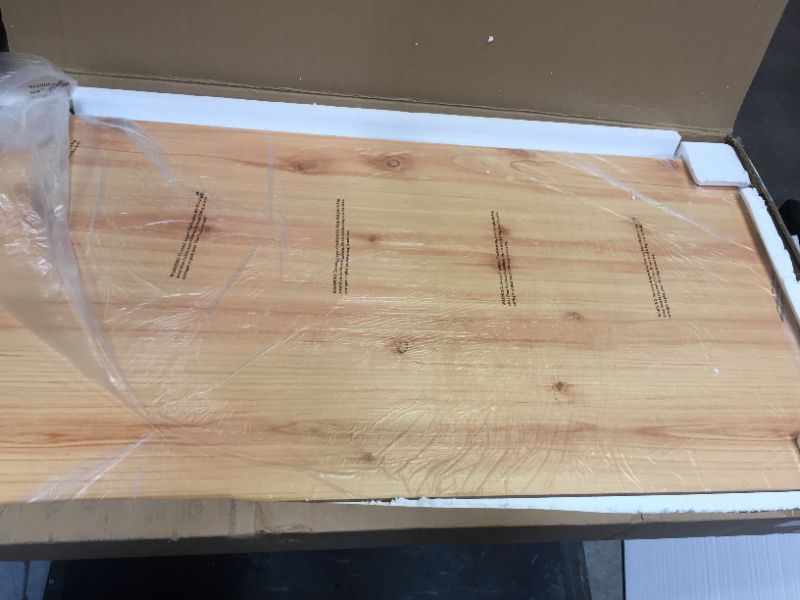 Photo 1 of Barcode for Halter Folding Computer Table, 47 Inches, Teak Desk with White Frame
