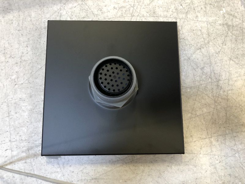 Photo 3 of 8 in. x 8 in. Matte Black Shower Drain with Square Pattern Drain Cover
