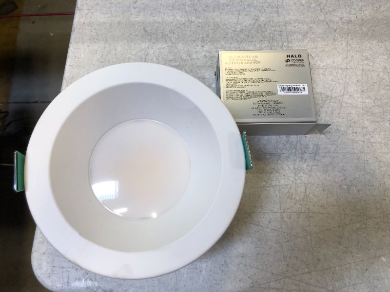 Photo 2 of LCR8 8 in. Soft White Selectable CCT Integrated LED Recessed Light with Round Surface Mount White Trim Retrofit Module
