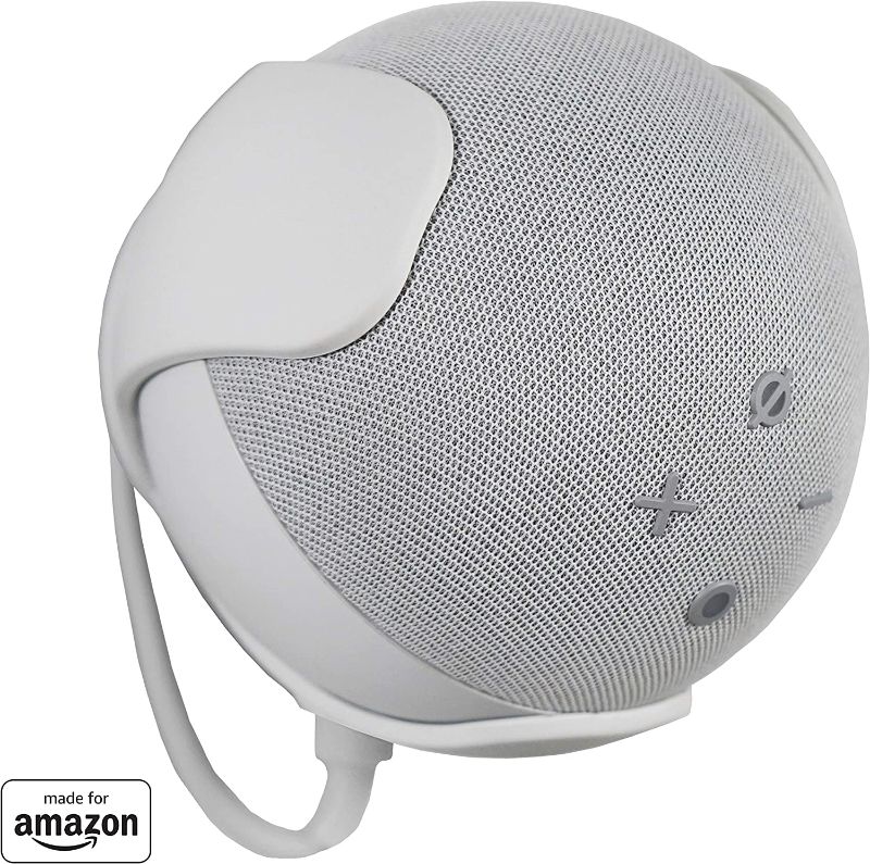 Photo 1 of Made For Amazon Wall Mount, White, for Echo Dot (4th generation)
