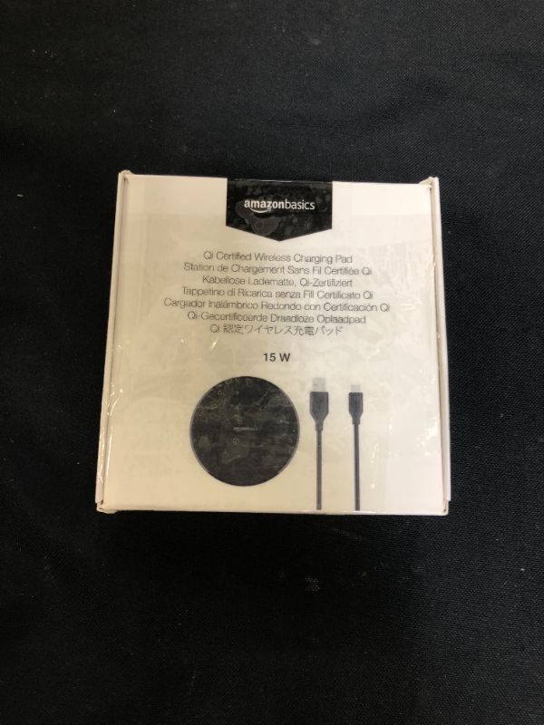 Photo 3 of Amazon Basics 15W Qi Certified Wireless Charging Pad (No AC Adapter)
