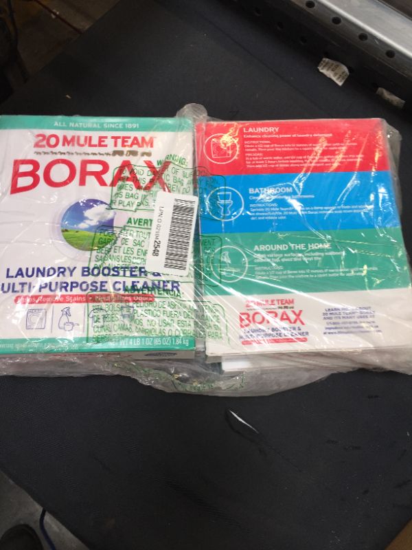 Photo 3 of 20 Mule Team All Natural Borax Laundry Detergent Booster & Multi-Purpose Household Cleaner, 65 Ounce, 4 Count
