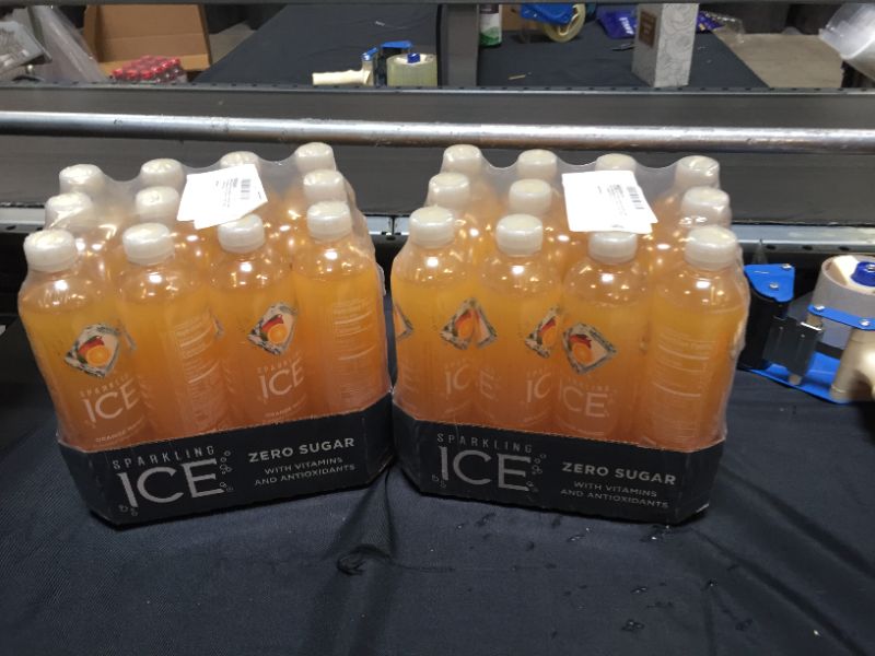 Photo 2 of 2 PK Sparkling Ice, Orange Mango Sparkling Water, Zero Sugar Flavored Water, with Vitamins and Antioxidants, Low Calorie Beverage, 17 fl oz Bottles (Pack of 12) BEST BY 8/5/22

