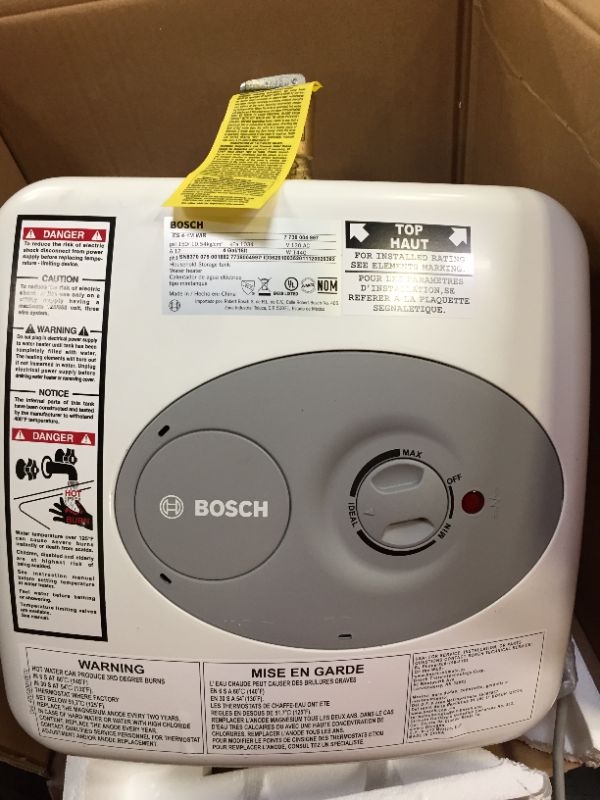 Photo 3 of Bosch Electric Mini-Tank Water Heater Tronic 3000 T 4-Gallon (ES4) - Eliminate Time for Hot Water - Shelf, Wall or Floor Mounted
