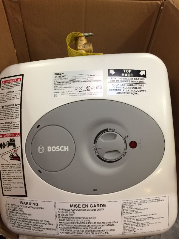 Photo 4 of Bosch Electric Mini-Tank Water Heater Tronic 3000 T 4-Gallon - Eliminate Time for Hot Water - Shelf, Wall or Floor Mounted


