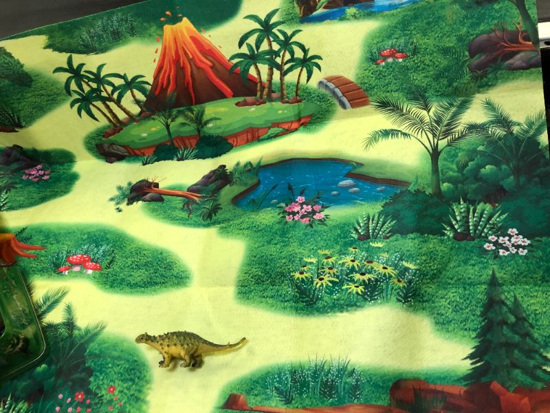 Photo 1 of Dinosaur Toys for Boys & Girls with Metal Storage Box and Activity Playmat, 14 Large 7 Inch Educational Realistic Dinosaur Set, Gifts for Kids Age 3 4 5 6 7 8
