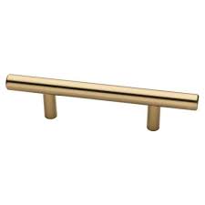 Photo 1 of 3 in. (76 mm) Center-to-Center Champagne Bronze Bar Drawer Pull, Set of 4
