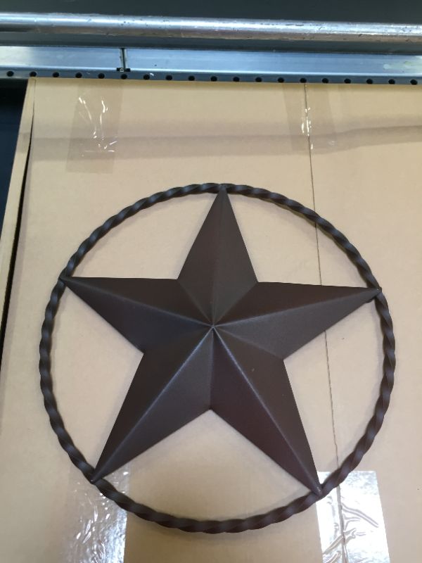 Photo 2 of Barn Star - Metal Stars for Outside Texas Stars Art Rustic Vintage Western Country Home Farmhouse Wall Decor (18")
