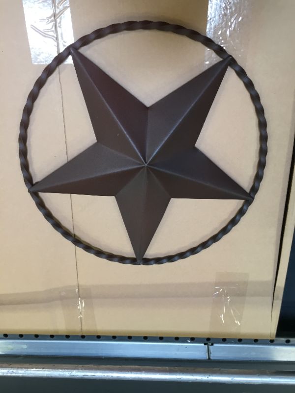 Photo 2 of Barn Star - Metal Stars for Outside Texas Stars Art Rustic Vintage Western Country Home Farmhouse Wall Decor (18")
