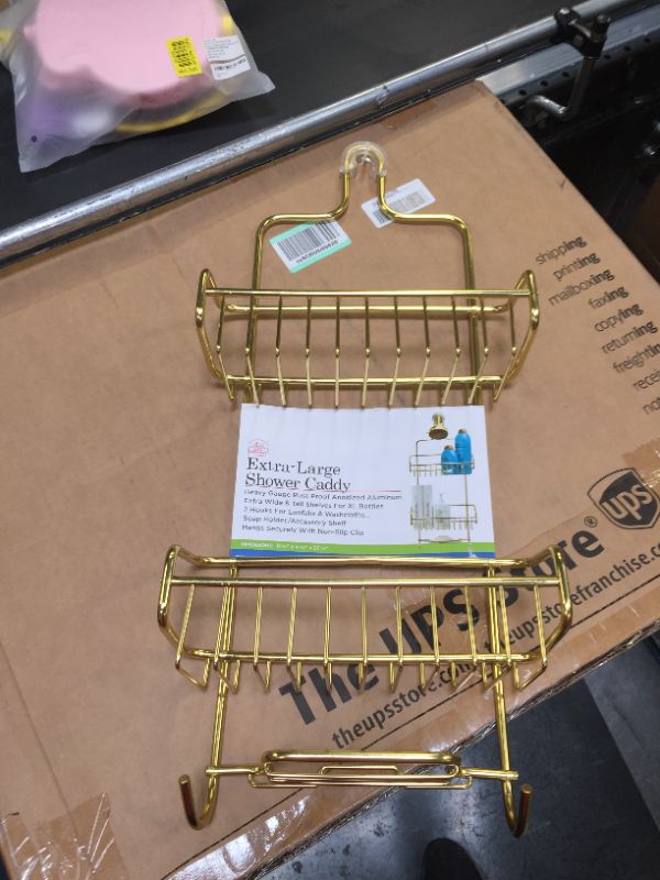 Photo 2 of Better Houseware Extra Large Shower Caddy - Gold
