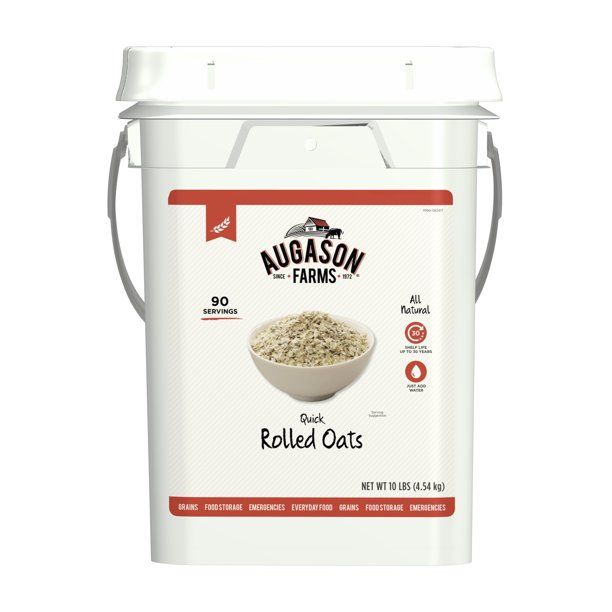 Photo 1 of Augason Farms Quick Rolled Oats Emergency Food Storage 10 Pound Pail
BB: 2/19/2051