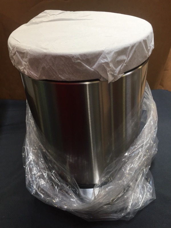 Photo 3 of 1.3 Gal. Stainless Steel Round Step-On Trash Can
