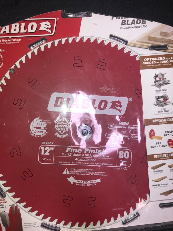 Photo 2 of 12 in. x 80-Tooth Fine Finish Circular Saw Blade
