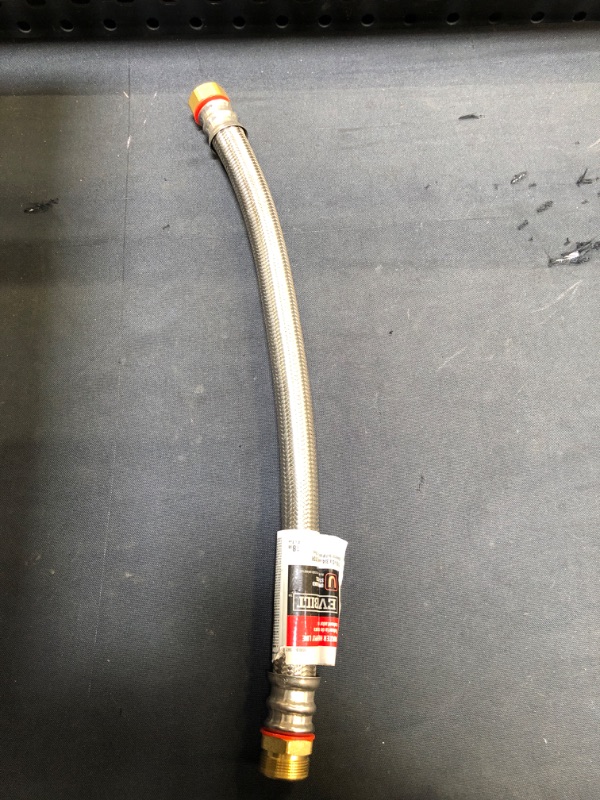 Photo 2 of 3/4 in. FIP x 7/8 in. Compression x 18 in. Stainless Steel Water Heater Supply Line
