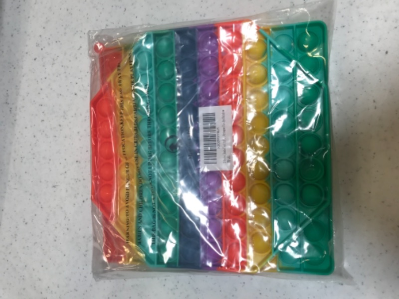 Photo 3 of 2 Packs Jumbo Toy for Kids Adult, Giant Huge Large Mega Big Press Pop Poppop Poop Popper Po it Sensory Austim Anxiety ADHD Stress Relie Game Square Octagon Tie dye Rainbow
